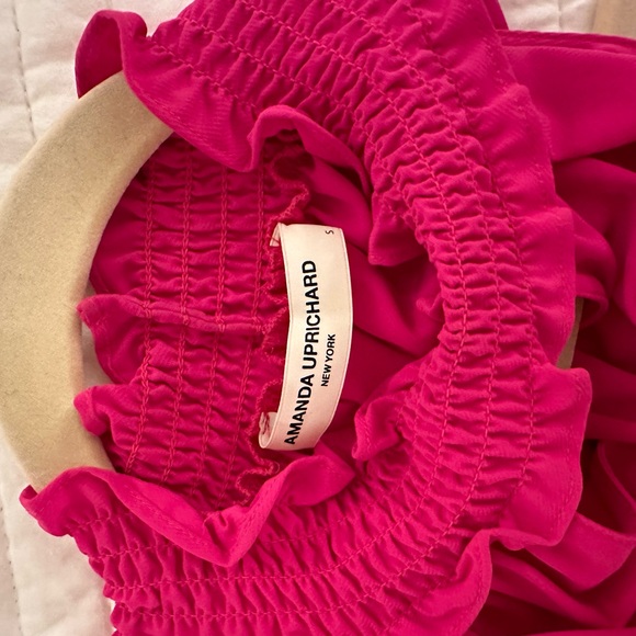 Amanda Uprichard Talita Top Hot Pink - Picture 3 of 5